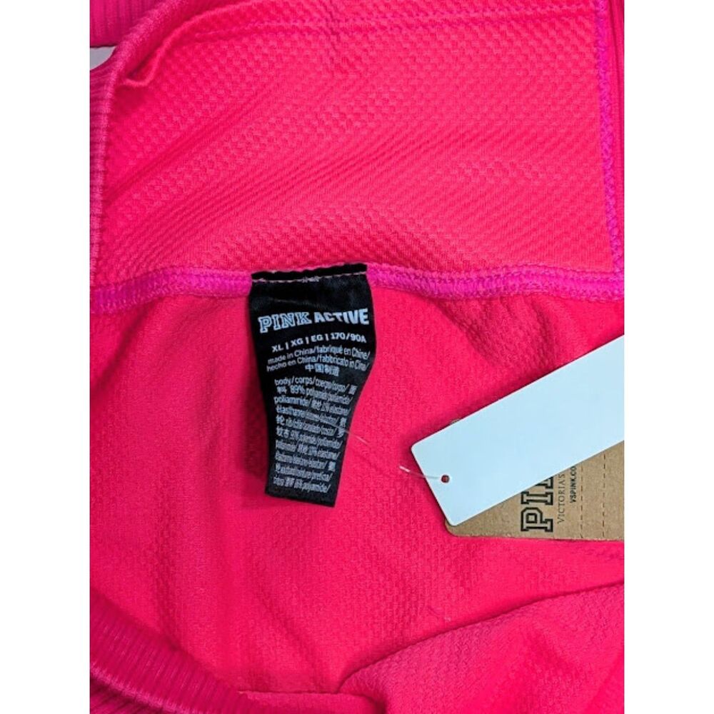 Victoria's Secret Pink Active XL Neon Princess x Peach Sports Bra & Bike Shorts - Picture 4 of 5